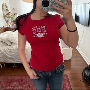 Esprit Red Floral Graphic Women's Tee